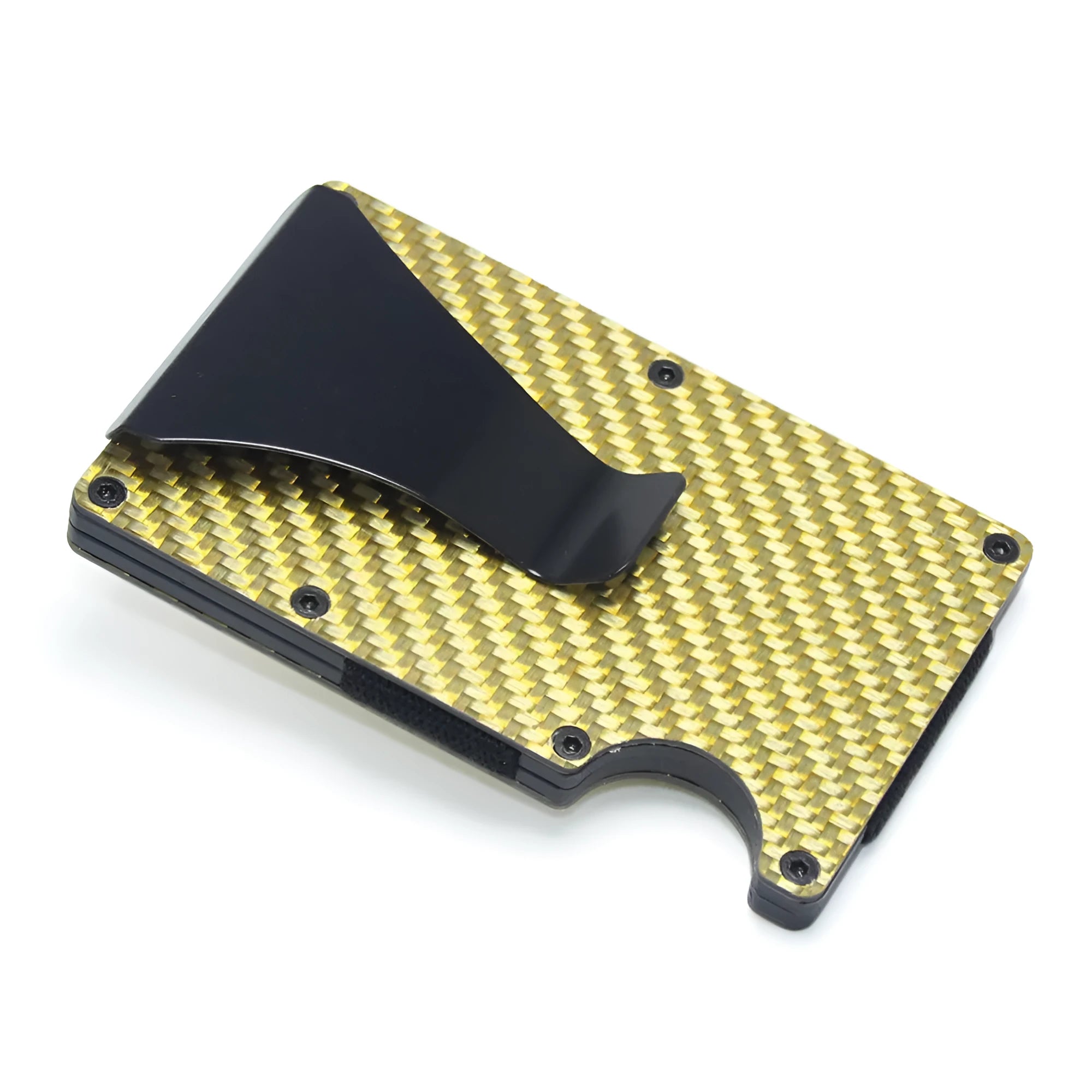 CH6600 carbon fibre and aluminium card holder with geometric design in various colours