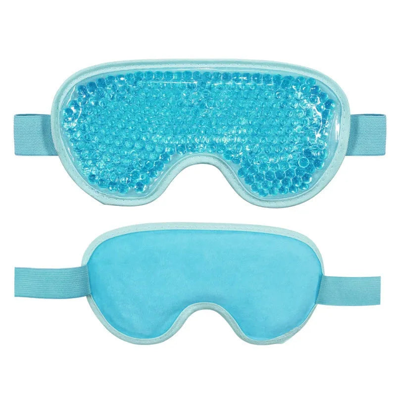 White portable cold and hot compress eye atomisation device with USB cable and eye mask