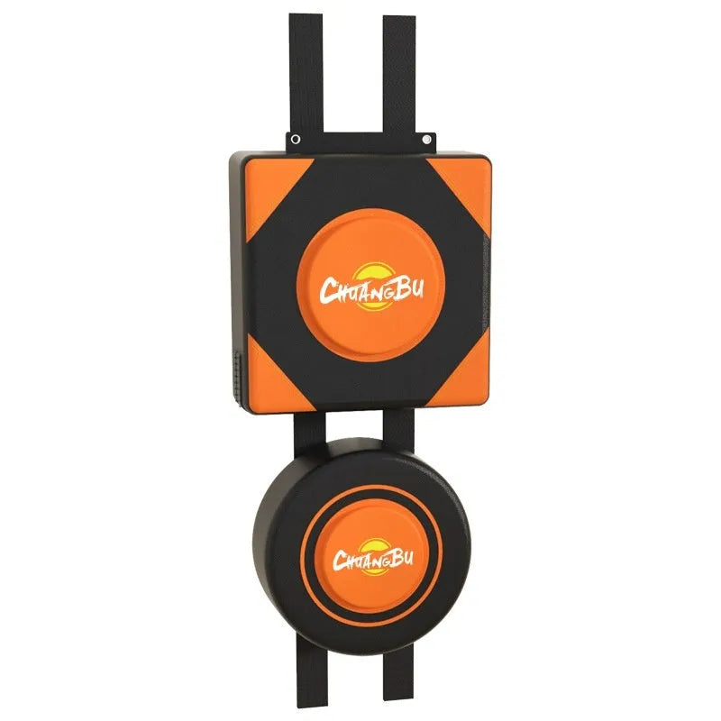 Hanging boxing wall target with PU leather surface mounted on bracket