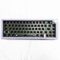 DIY mechanical keyboard kit with RGB lighting and rotary knob in seven colour options