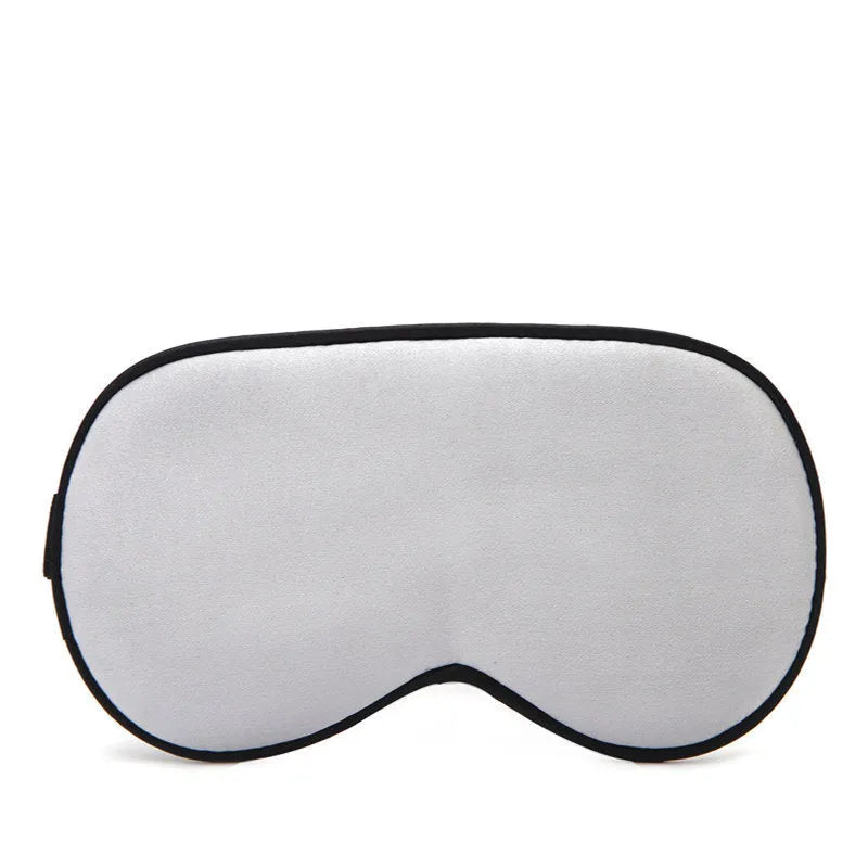 Double-sided mulberry silk sleep mask showing embroidered print in a selection of its 22 colour options.