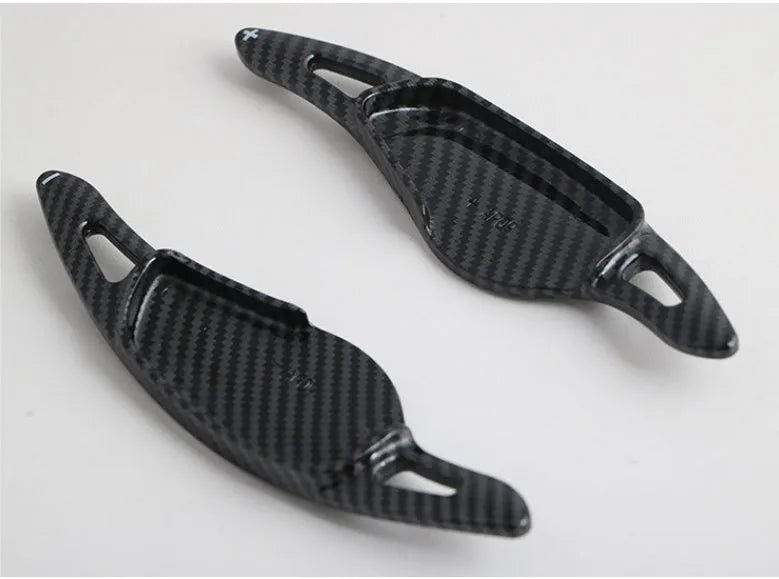 Carbon fibre steering wheel shift paddle modification kit in five colour options