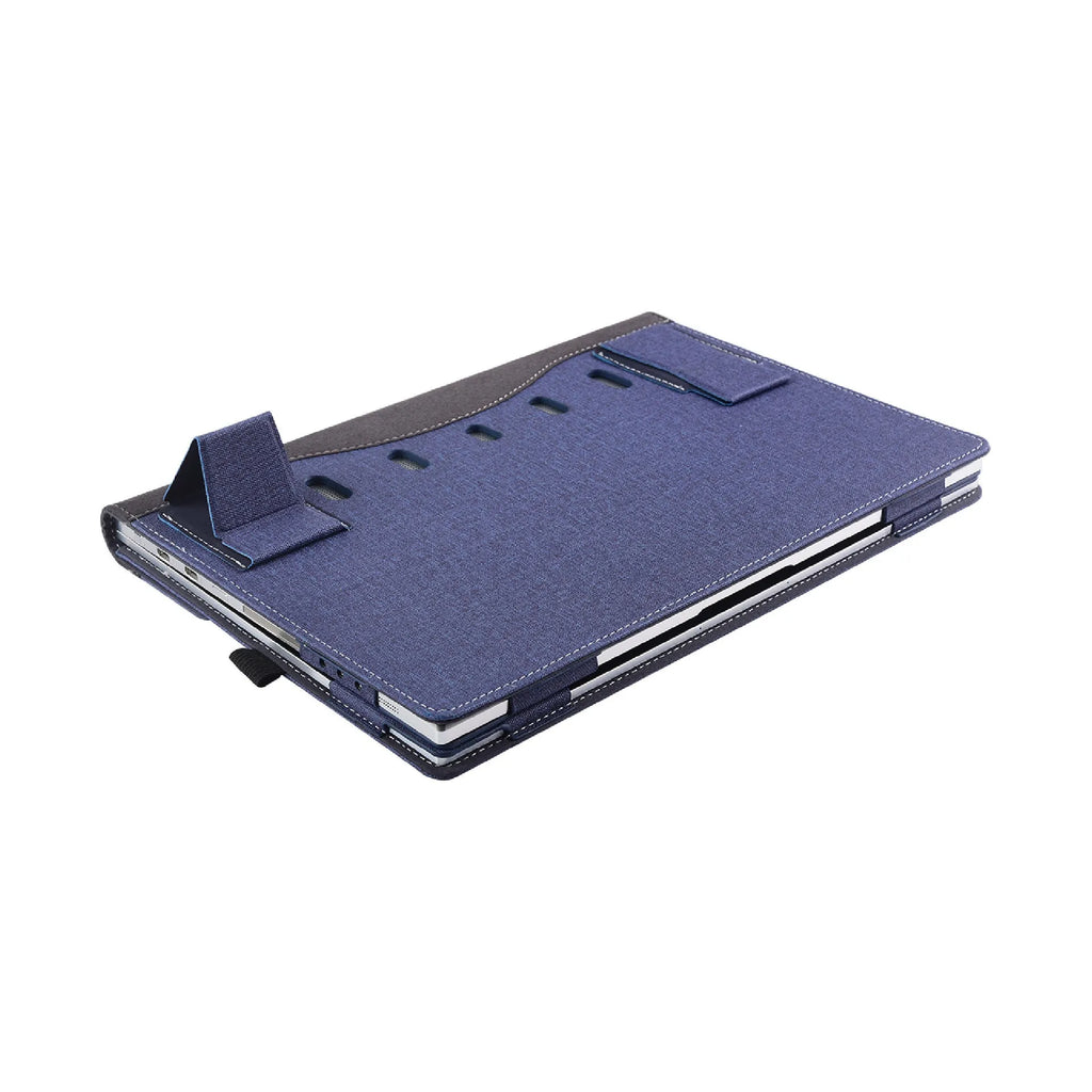 Black imitation leather protective sleeve for Microsoft Laptop6 with Chinese-style bracket closure