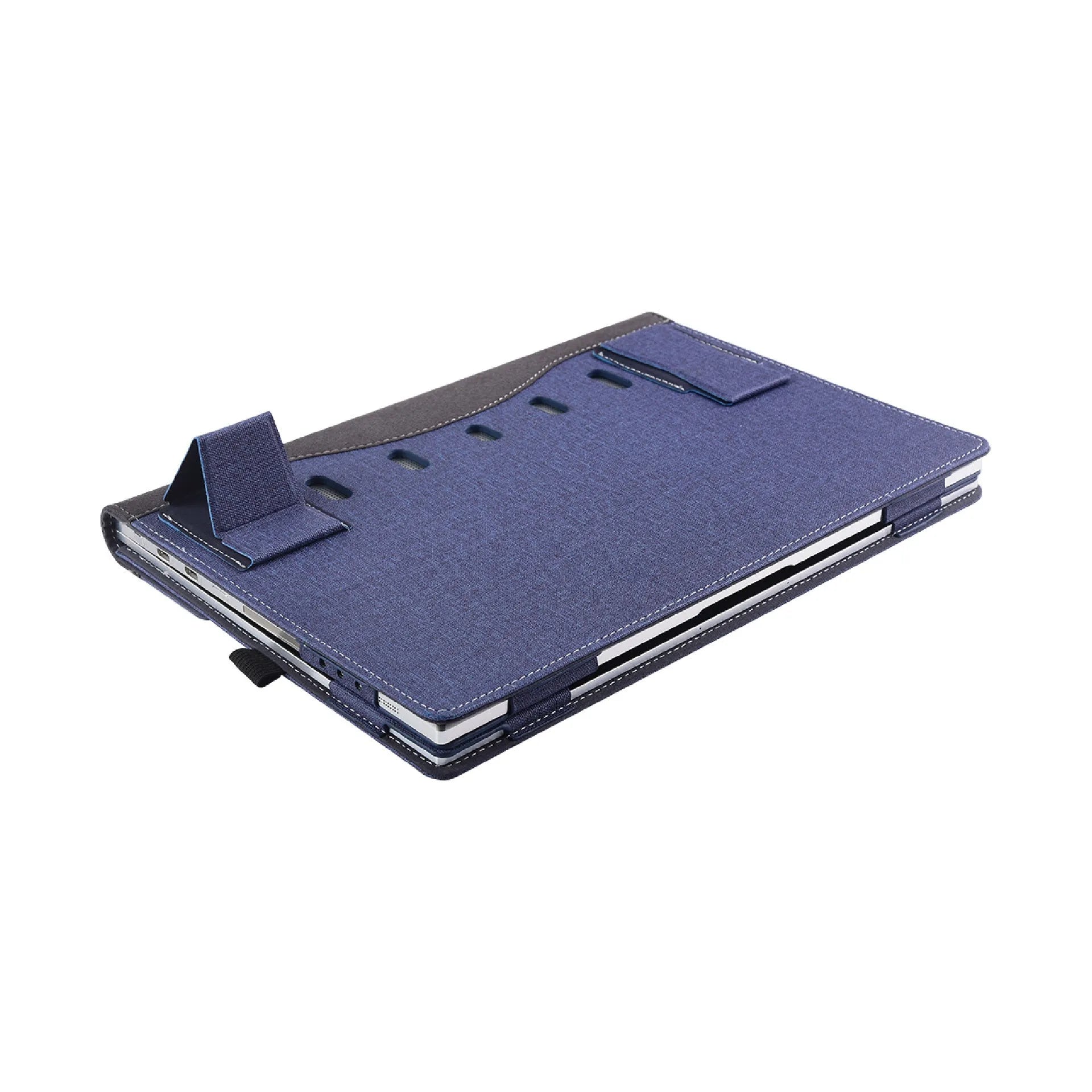 Black imitation leather protective sleeve for Microsoft Laptop6 with Chinese-style bracket closure
