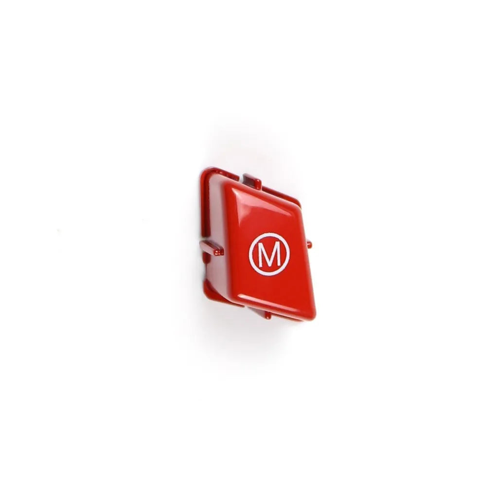 Pair of red and pair of blue M1 M2 replacement buttons for BMW F30 F34 steering wheel.