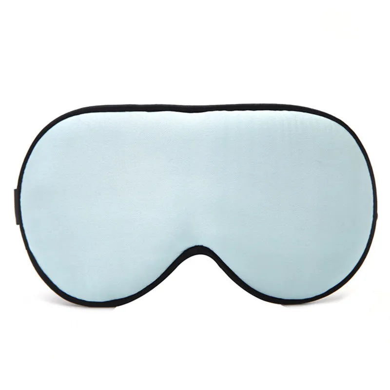 Double-sided mulberry silk sleep mask showing embroidered print in a selection of its 22 colour options.