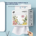 Disposable face cloth roll with removable hanger, 100 sheets in soft cotton sanitary style