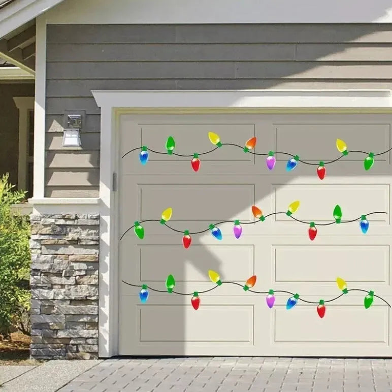 Christmas light bulb reflective magnetic stickers for car and refrigerator decoration