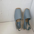 Women's Baotou retro fisherman flat sandals in canvas and soft leather.