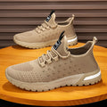 Men's solid colour casual shoe with mesh upper shown in multiple colour options.