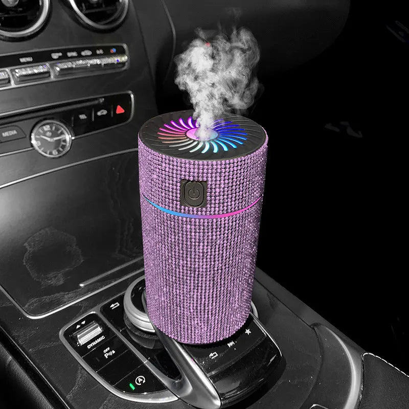 Car mounted air purification humidifier in various colours with USB power connection