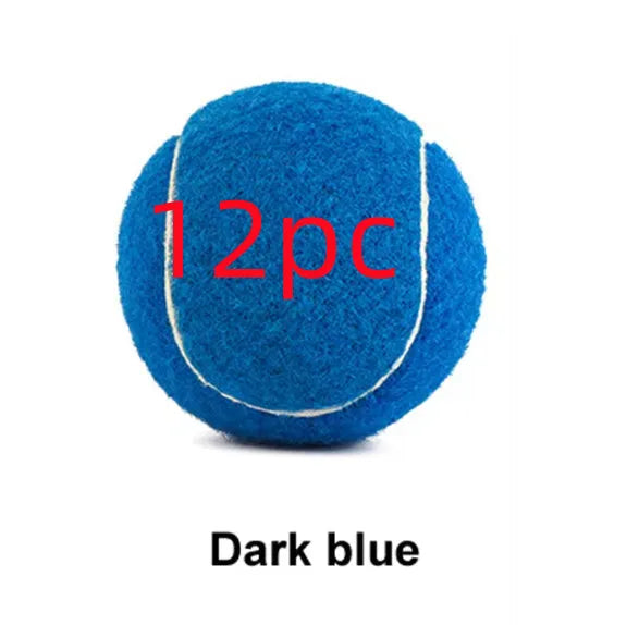 Colourful 6.3cm diameter rubber dog tennis ball toy for bite-resistant play
