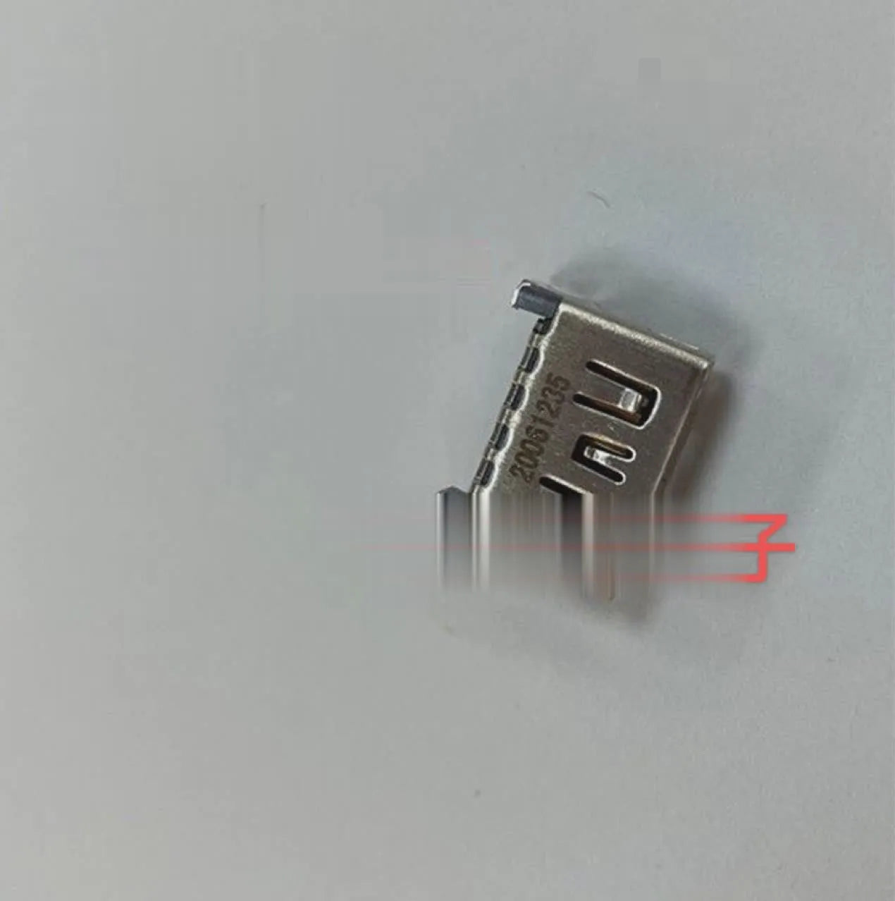 Silver HDMI interface host socket for gaming console accessories