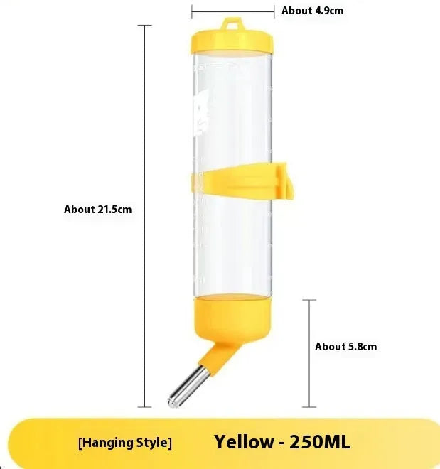 Ball kettle plastic pet water feeder in multiple colours with leak-proof design and glass measurement tube