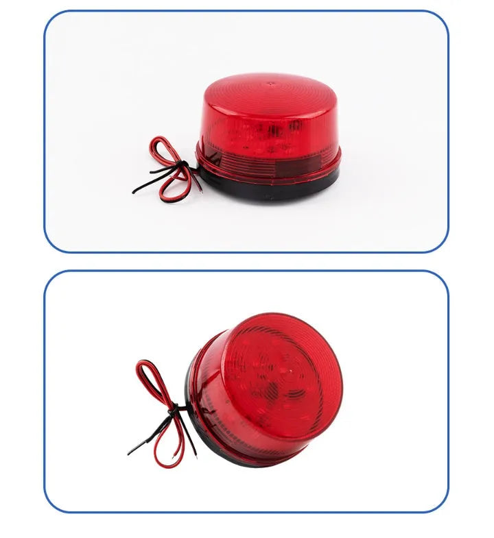 HC-79 24 volt red warning and alarm strobe light with mounting base