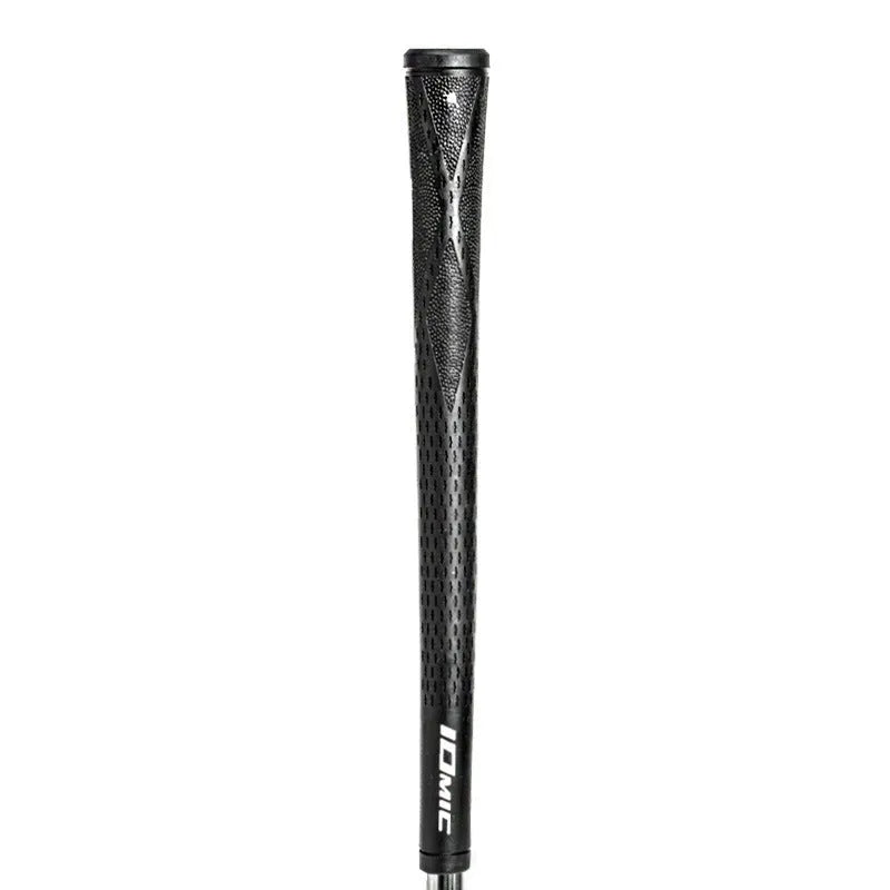 TPE golf club grip showing colour options including pink, red, blue, white, and black variations