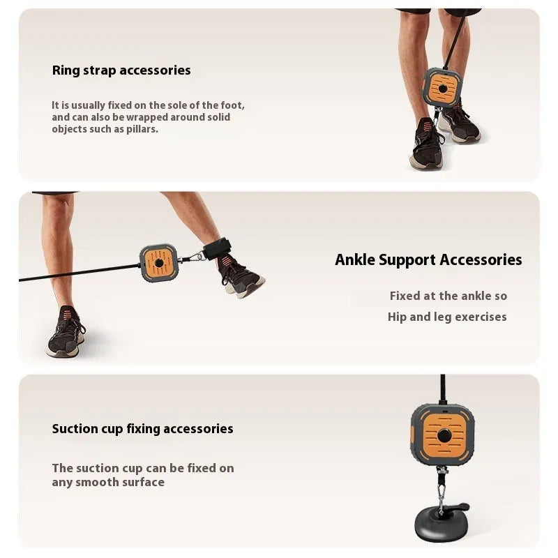 Adjustable power pump chest expander in vibrant orange on a grey background