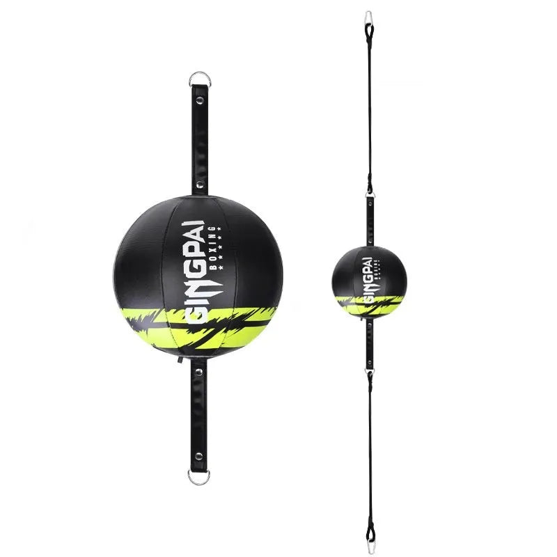 PU hanging boxing speed ball for reaction training in black, black and green, or white colours
