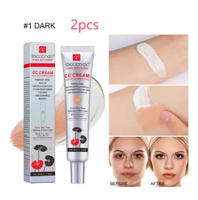 Erborian BCC Centella Asiatica CC cream tube in Light and Dark shades, a colour-correcting makeup base.