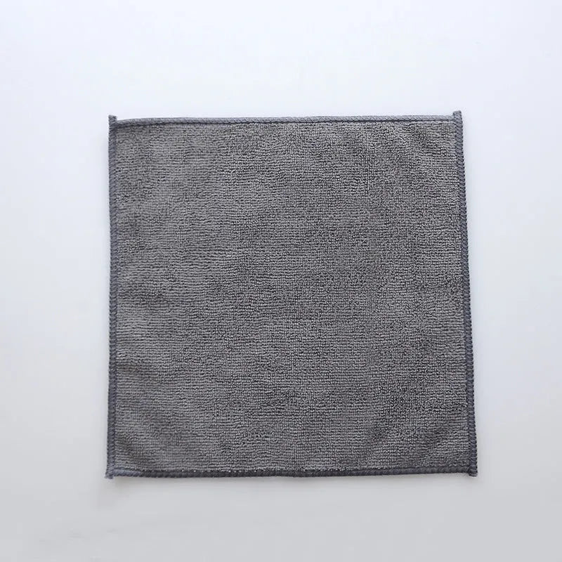 Grey square microfiber kitchen cleaning cloth for oilproof decontamination