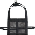 Black woven polyester calf large dog weighing sling measuring 35 by 150 centimetres.