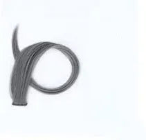 Gradient coloured long curly hair wig patch extension approximately 60cm in length
