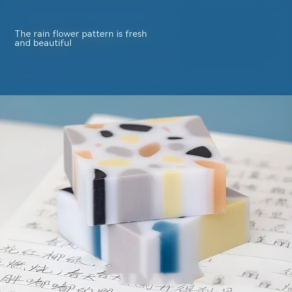 Super Clean Traceless rubber eraser with brick shape for students and office work.