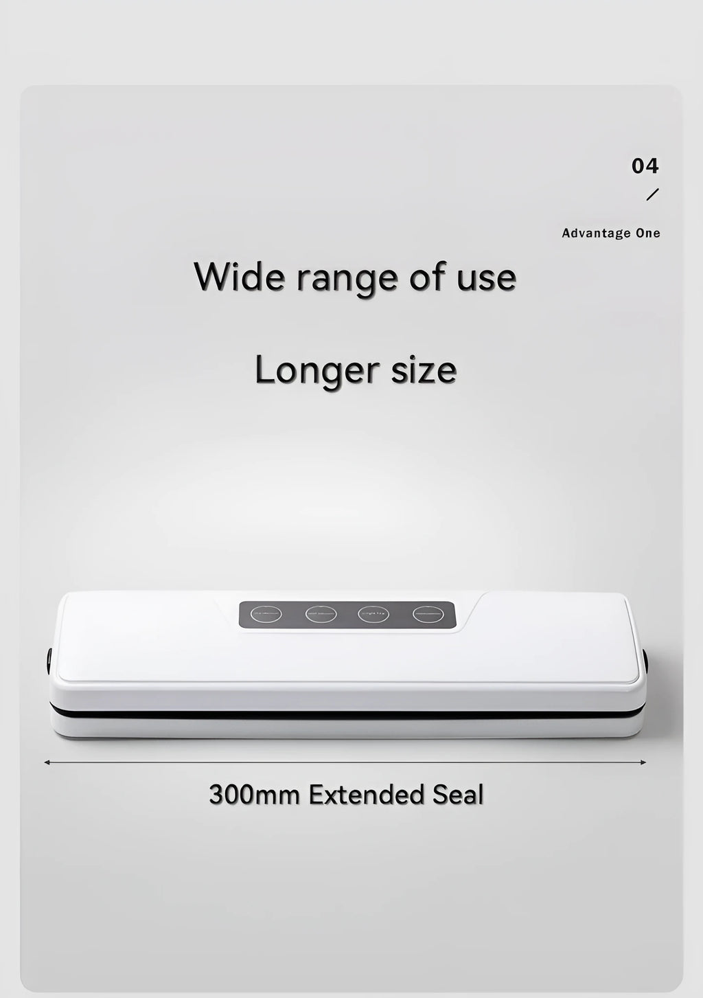 Compact white automatic vacuum sealer machine for household food preservation