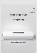 Compact white automatic vacuum sealer machine for household food preservation