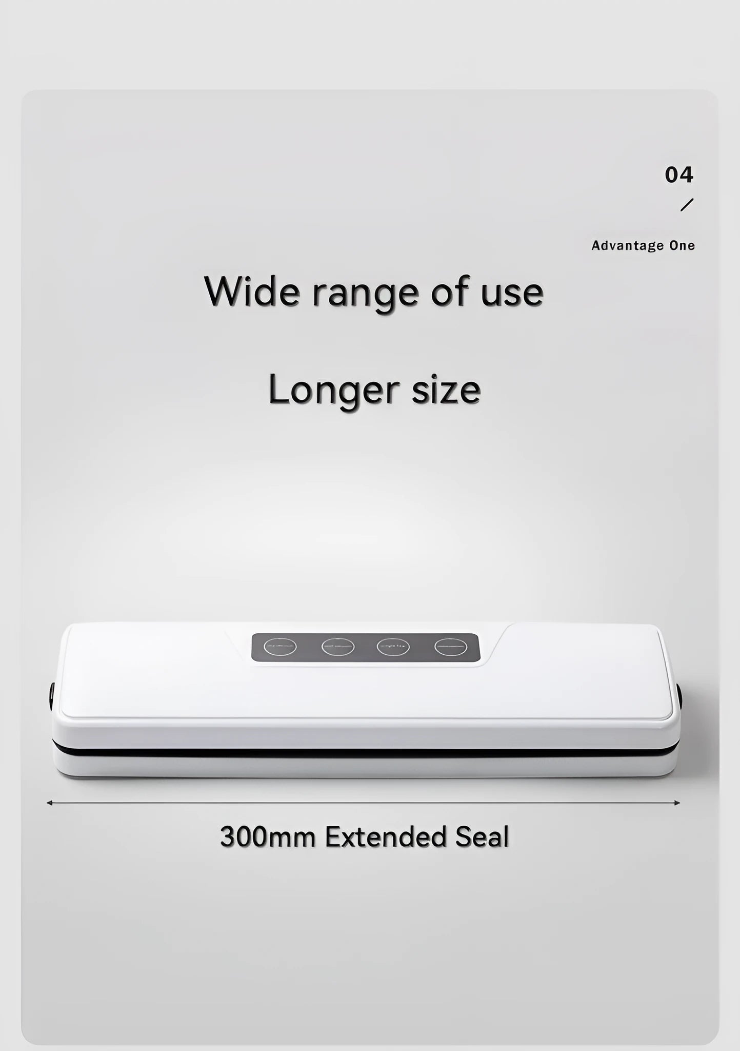 Compact white automatic vacuum sealer machine for household food preservation
