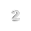 Titanium steel letter necklace with 40.5cm chain in gold electroplated finish showing number pendant