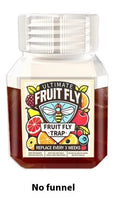 Bottle of SK003 fruit fly bait liquid for use in insect traps.