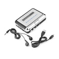 Silver USB cassette converter for transferring tapes to MP3 digital audio files