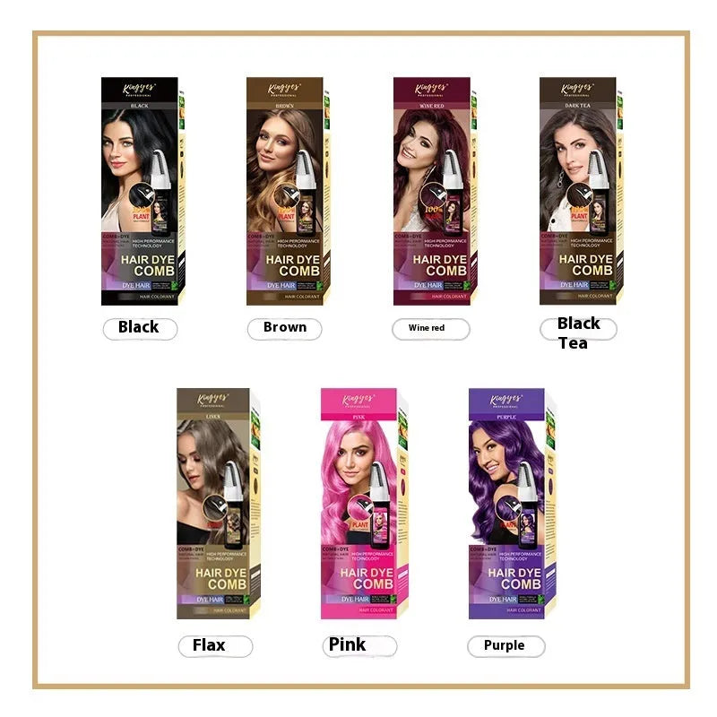 200ml hair dye colour cream containers in brown, wine red, and dark brown shades