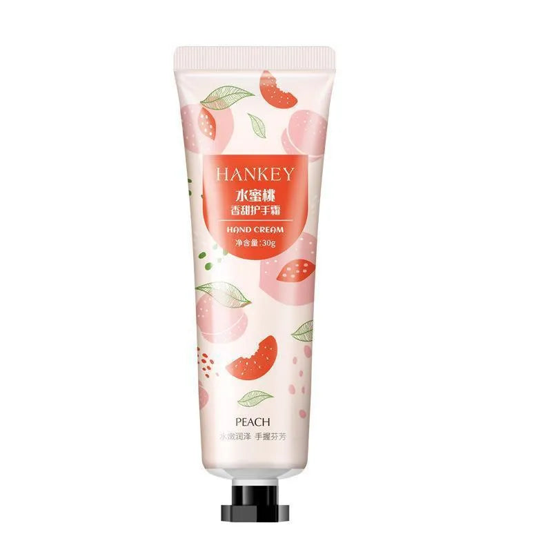 30g tube of fruit extract hand cream in choice of eleven scents for dry skin on hands and feet