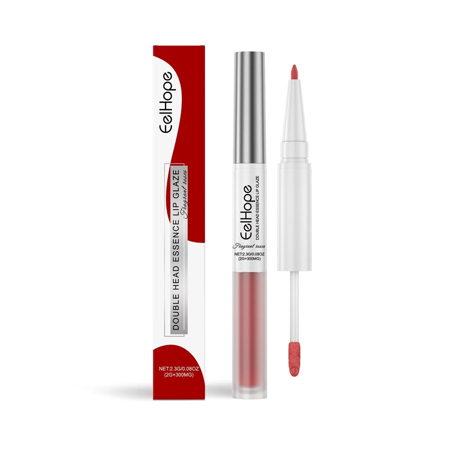 Double-headed lip liner and lacquer pen with three colour variant options