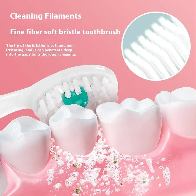 Box of disposable bead toothbrushes in assorted flavours for travel