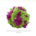 Purple plush sea urchin dog chew ball toy for interactive play and dental cleaning