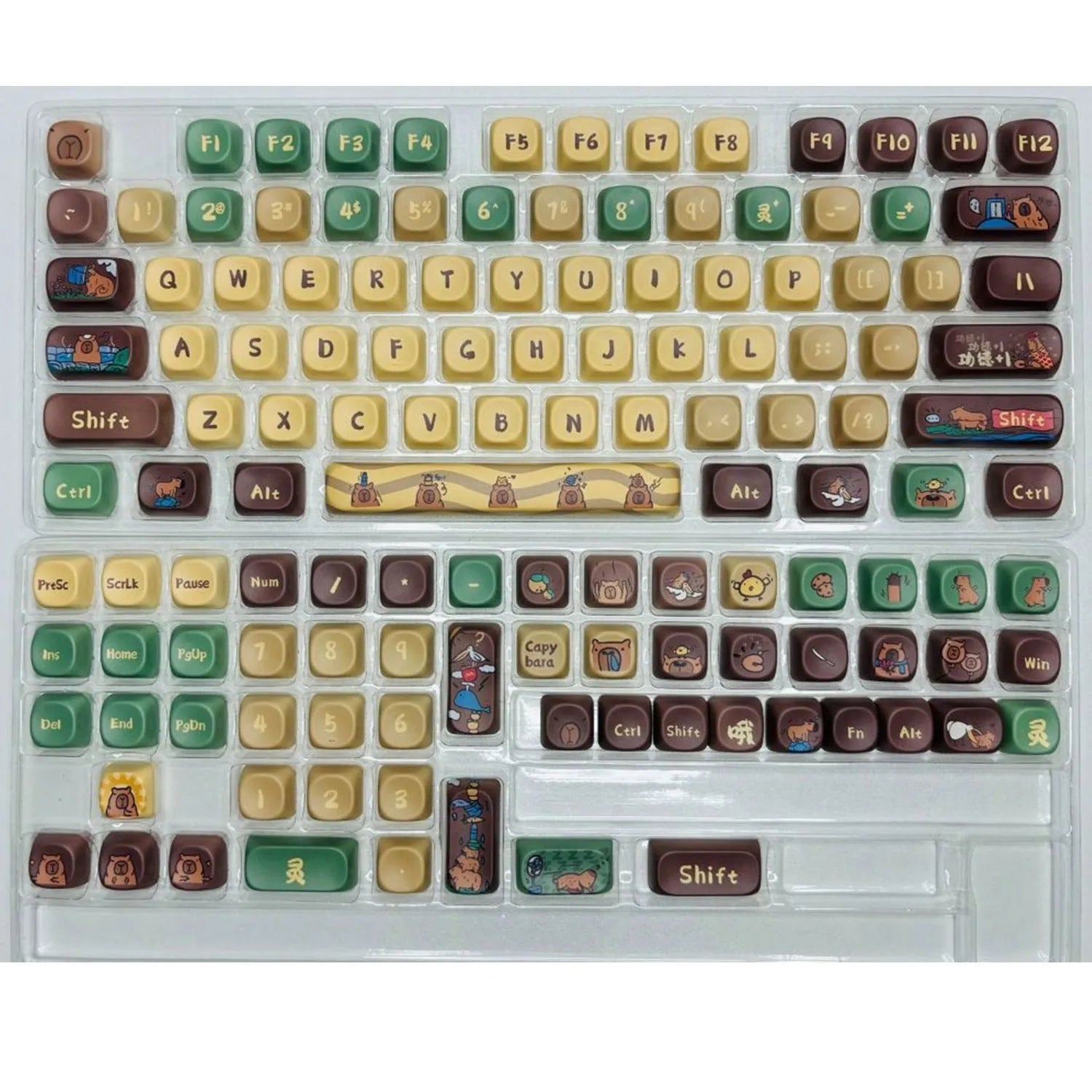 Capabala MOA height mechanical keyboard replacement keycaps 130 key set