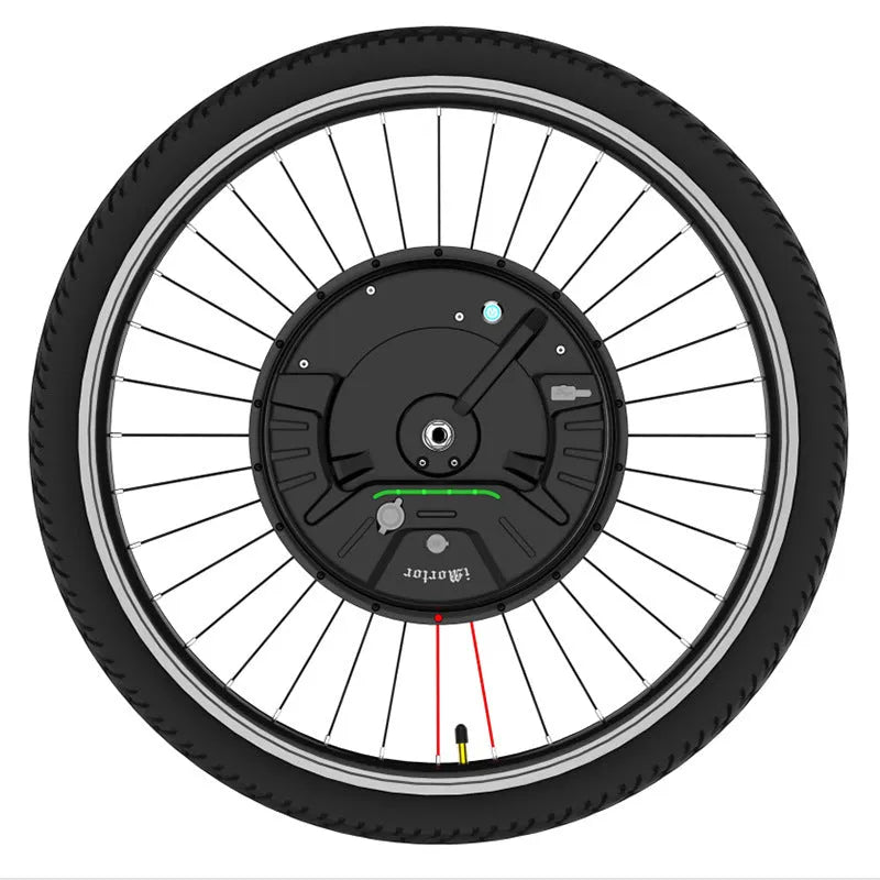 Imotor 3.0 intelligent micro-power wheel bicycle conversion kit for mountain bikes in black