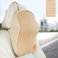Memory foam car headrest pillow and lumbar support set in black colour option