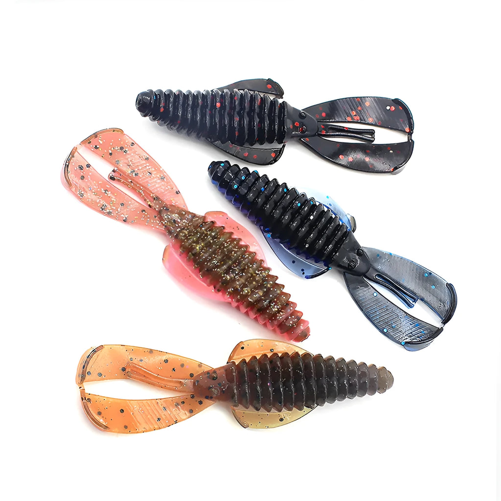 PVC fishing soft bait lure in 8cm and 12cm sizes with multiple colour options for anglers