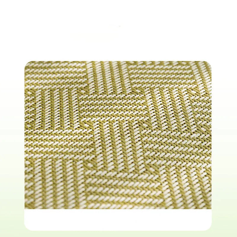 Green large pet bed nest with a raised fruit-shaped backrest for dogs on a wooden floor.