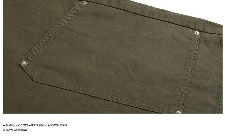 Loose fit cropped workwear trousers in wide-leg design with micro-elastic waistband