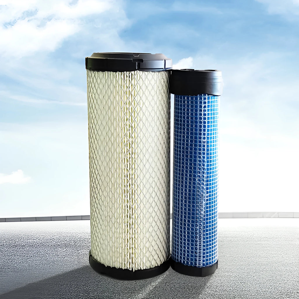 Donaldson 1027 air filter with wood pulp construction showing dimensional specifications