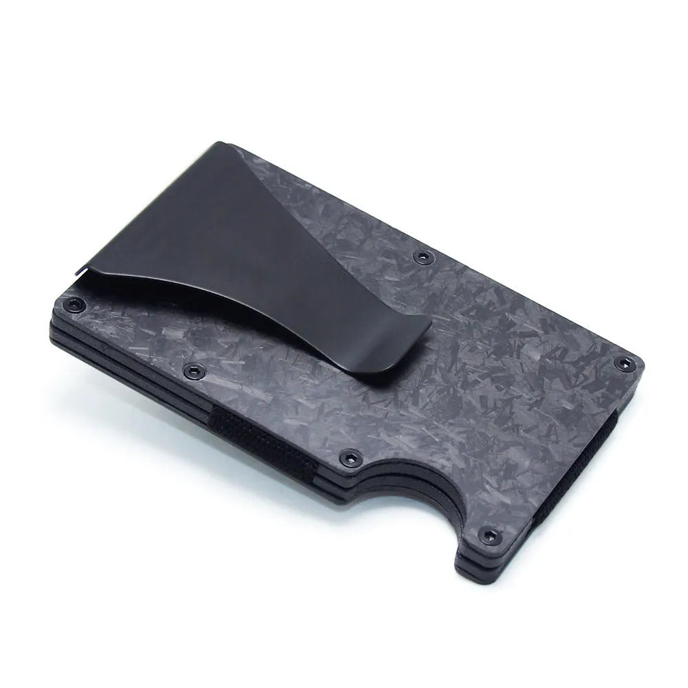 CH6600 carbon fibre and aluminium card holder with geometric design in various colours