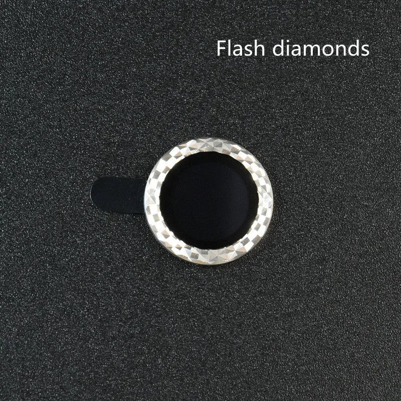 iPhone diamond lens protection film with aluminium alloy ring for iPhone 12 Pro Max and other models.