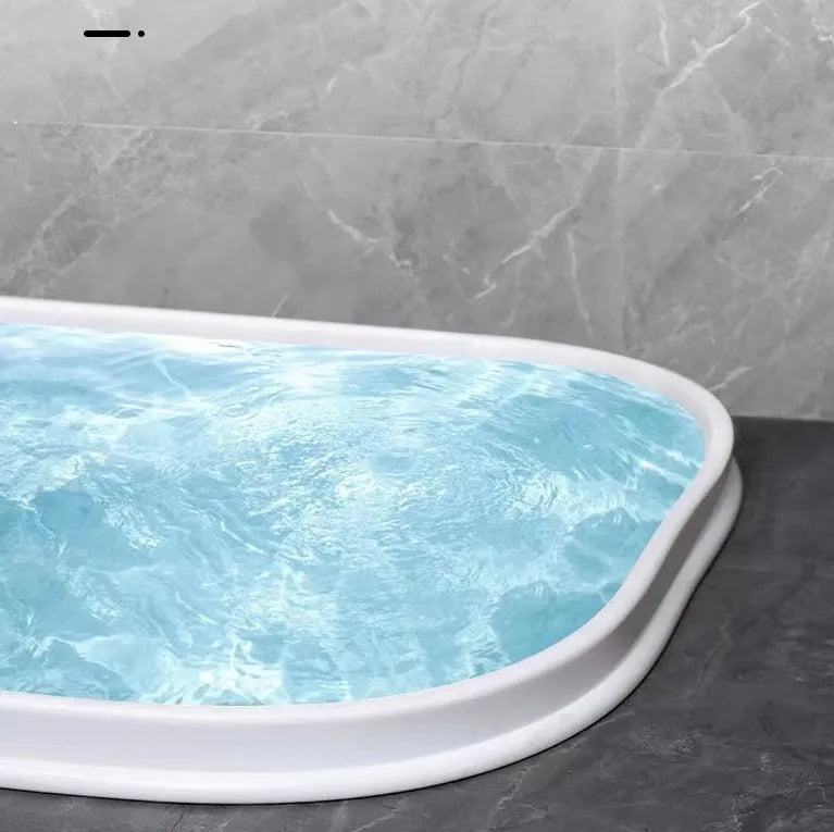 Flexible silicone bathroom water blocking strip in white, black, and grey colour options