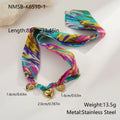 Stainless steel geometric chain jewellery with 18K electroplated finish, available as necklace or bracelet