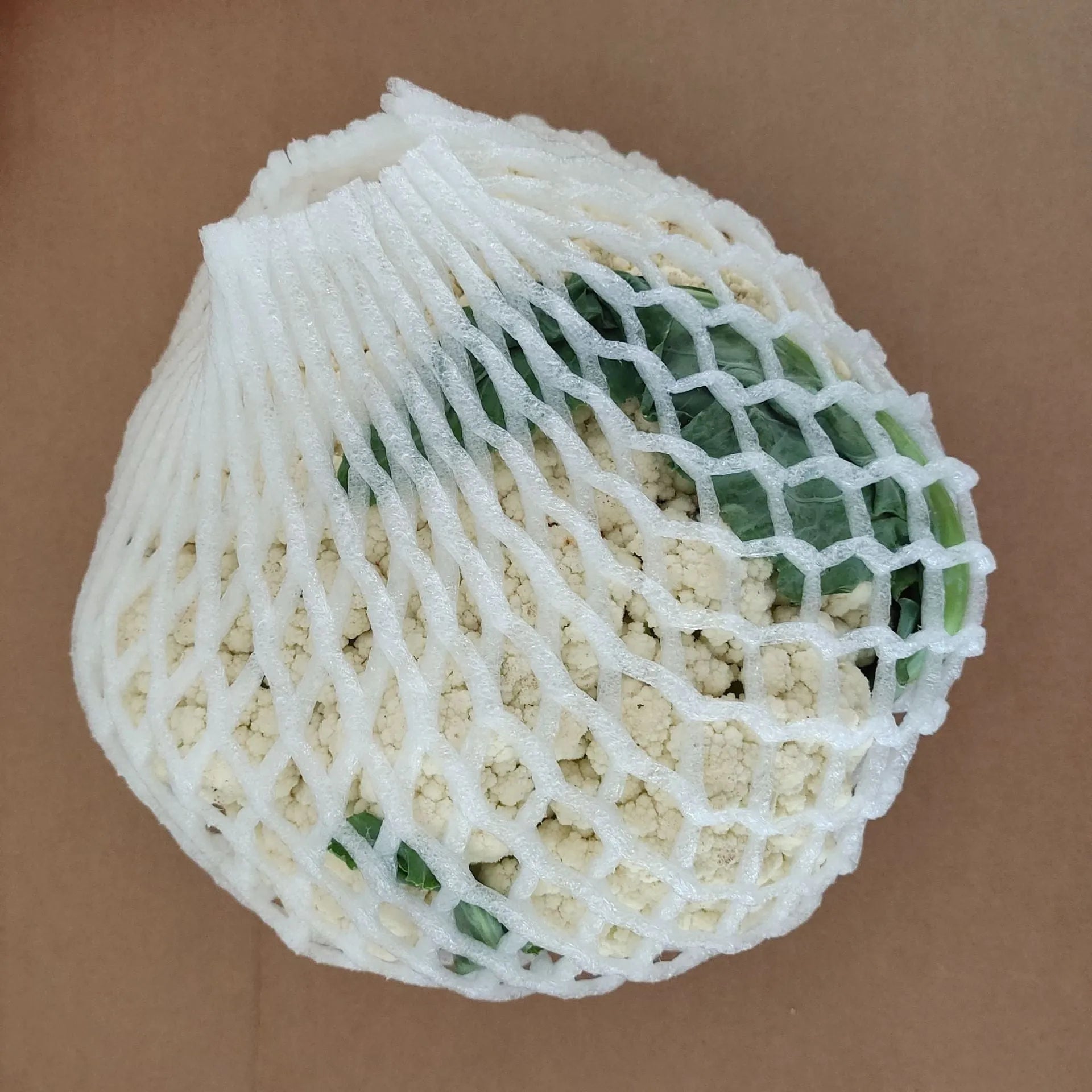 White foam net fruit protective cover shown in various sizes for packing.